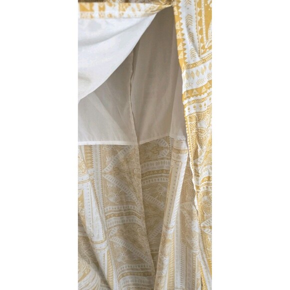 Pretty Little Thing Maxi Dress Yellow Cold Shoulder Floral Women's 2X NWT - Picture 5 of 11